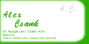 alex csank business card